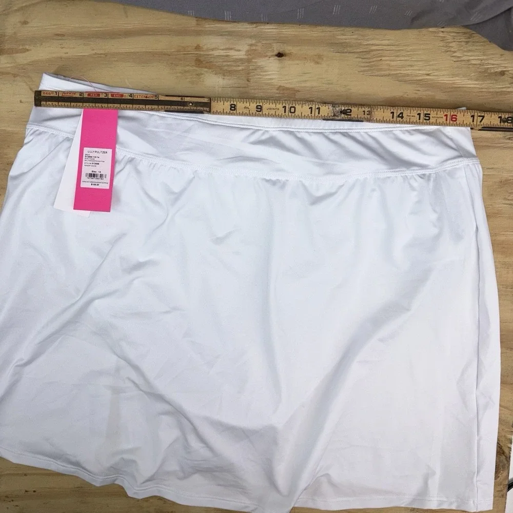 New Lilly Pulitzer Kellyann Skirted Swim Bottom Size‎ 14 Resort White Cruise